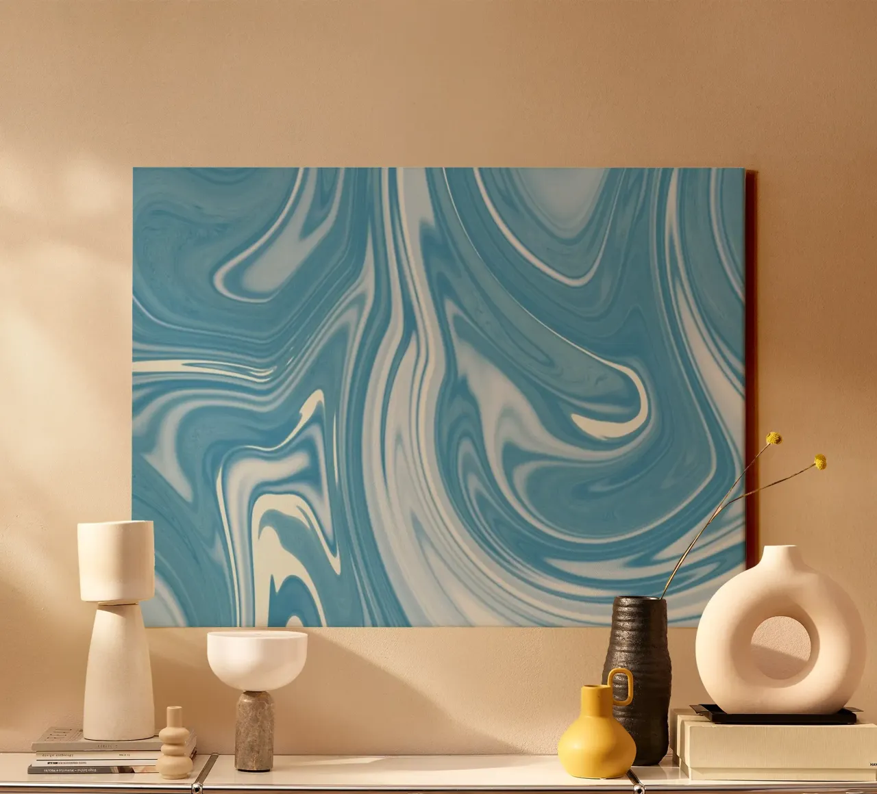 Flüssigkeitsleitungen Muster 07 Leinwand von Little Dean