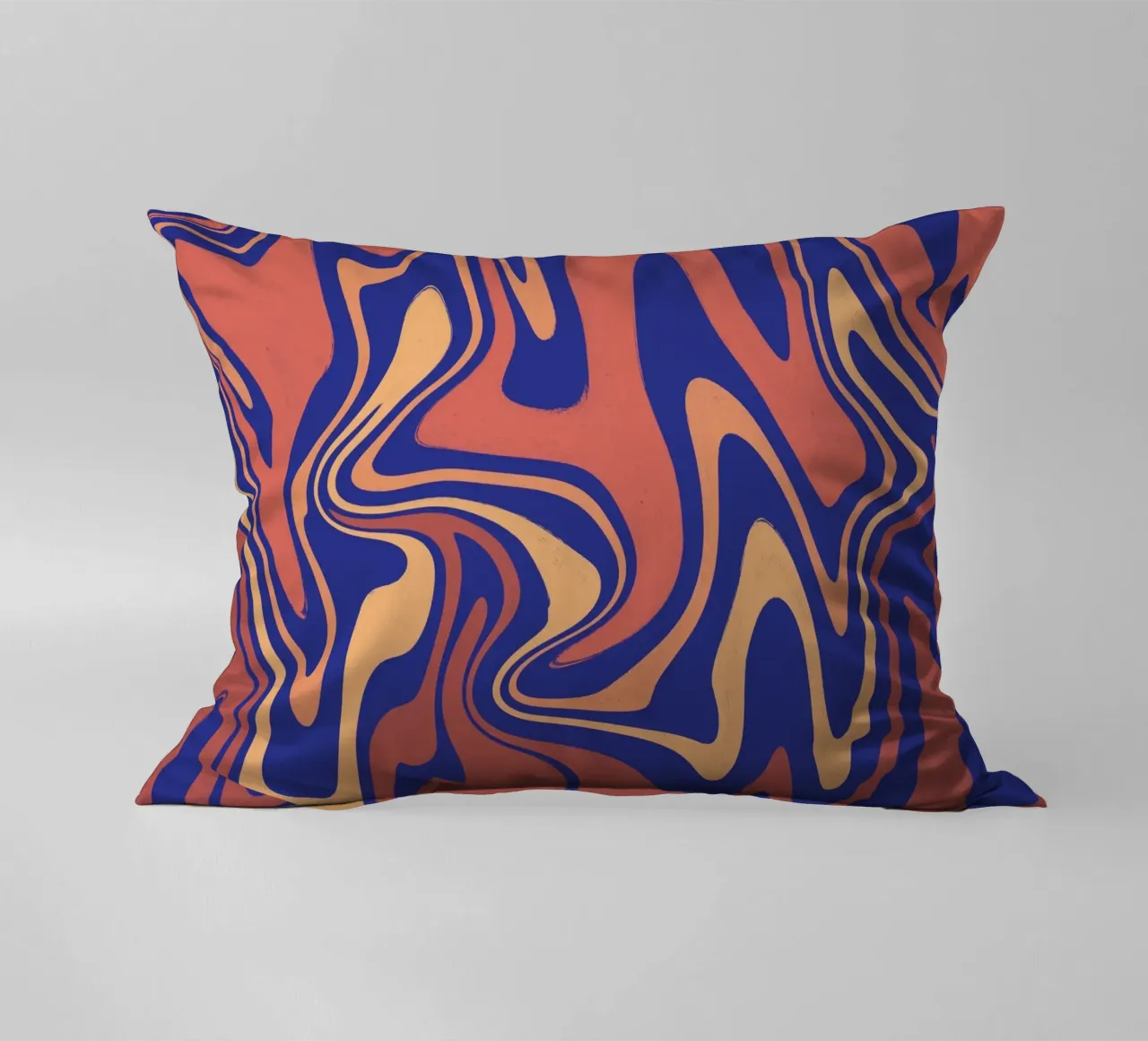 Fluid lines pattern 08 decorative cushion by Little Dean