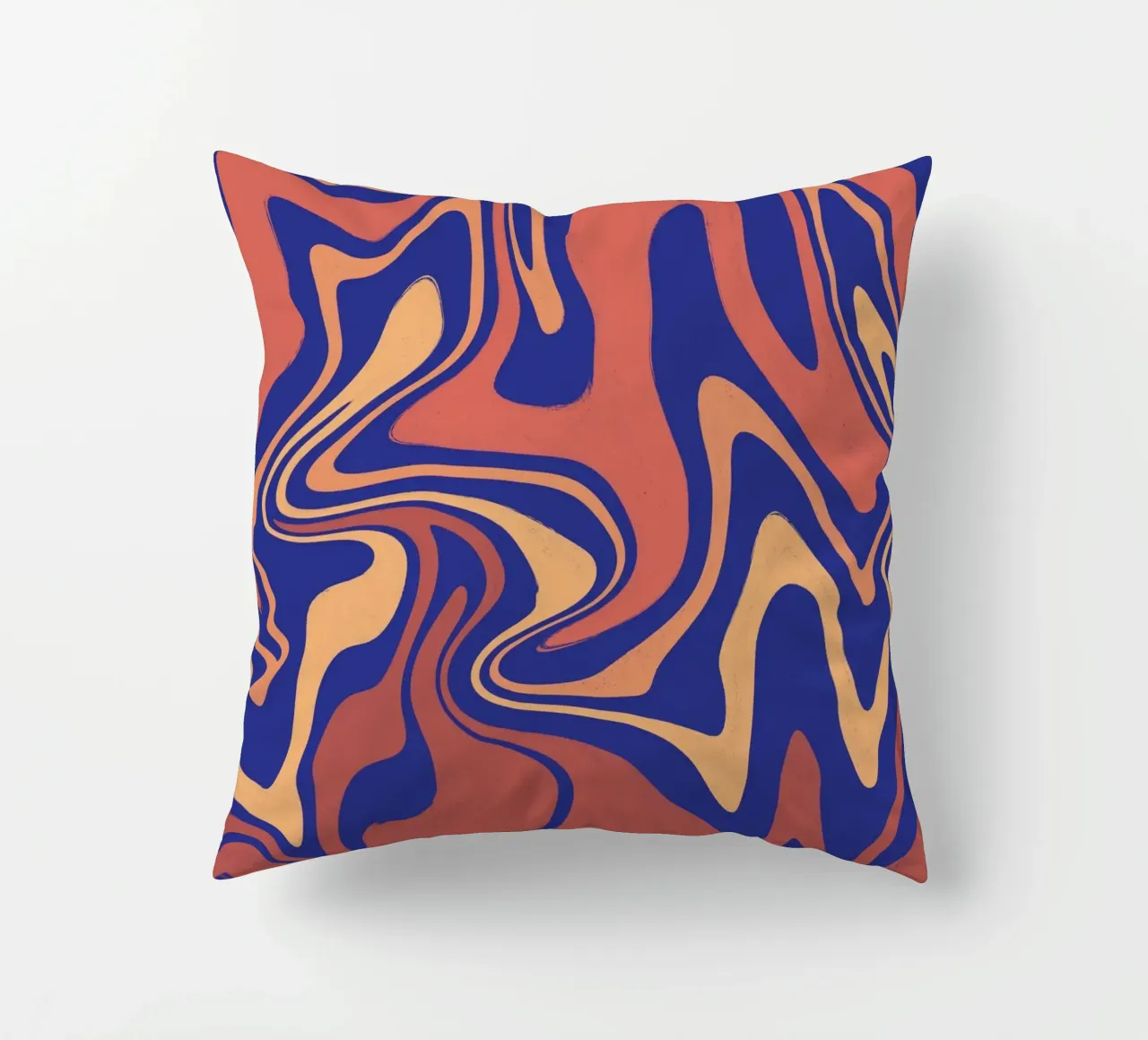 Fluid lines pattern 08 decorative cushion by Little Dean