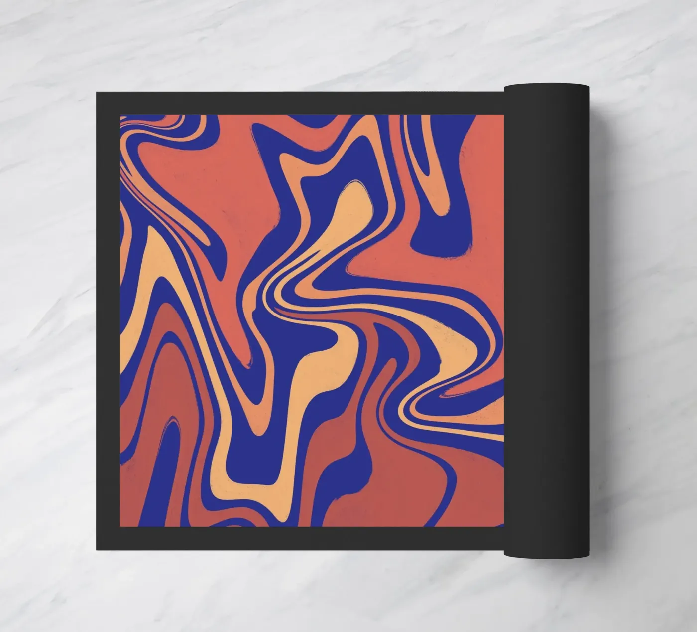 Fluid lines pattern 08 doormat by Little Dean