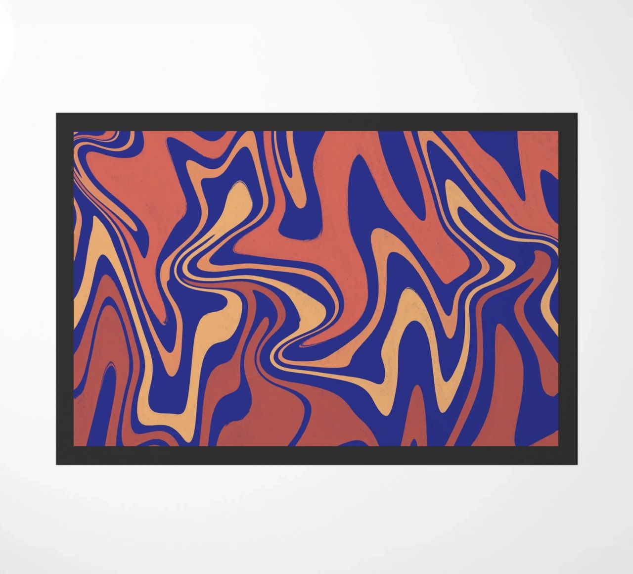 Fluid lines pattern 08 doormat by Little Dean