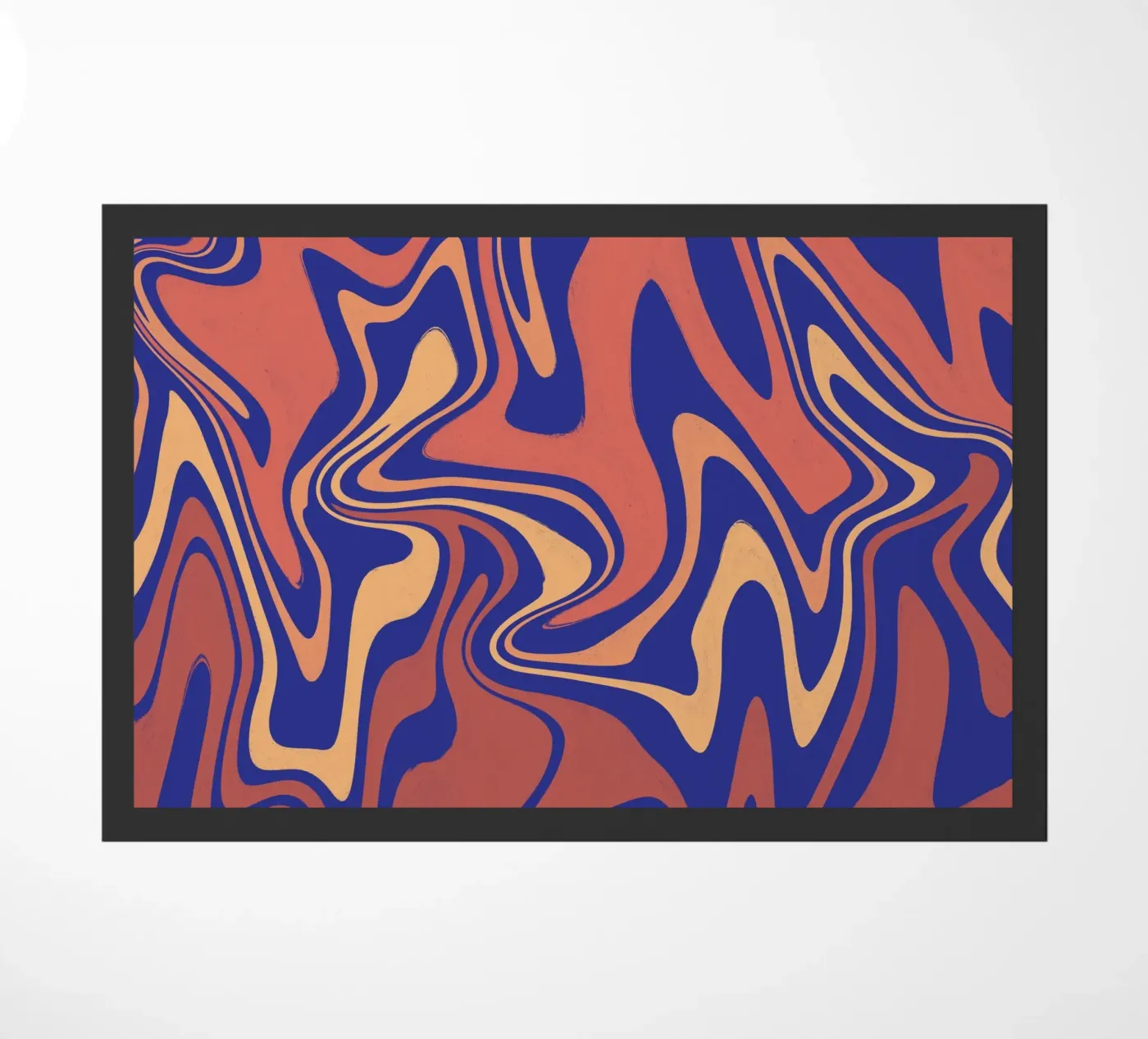 Fluid lines pattern 08 doormat by Little Dean
