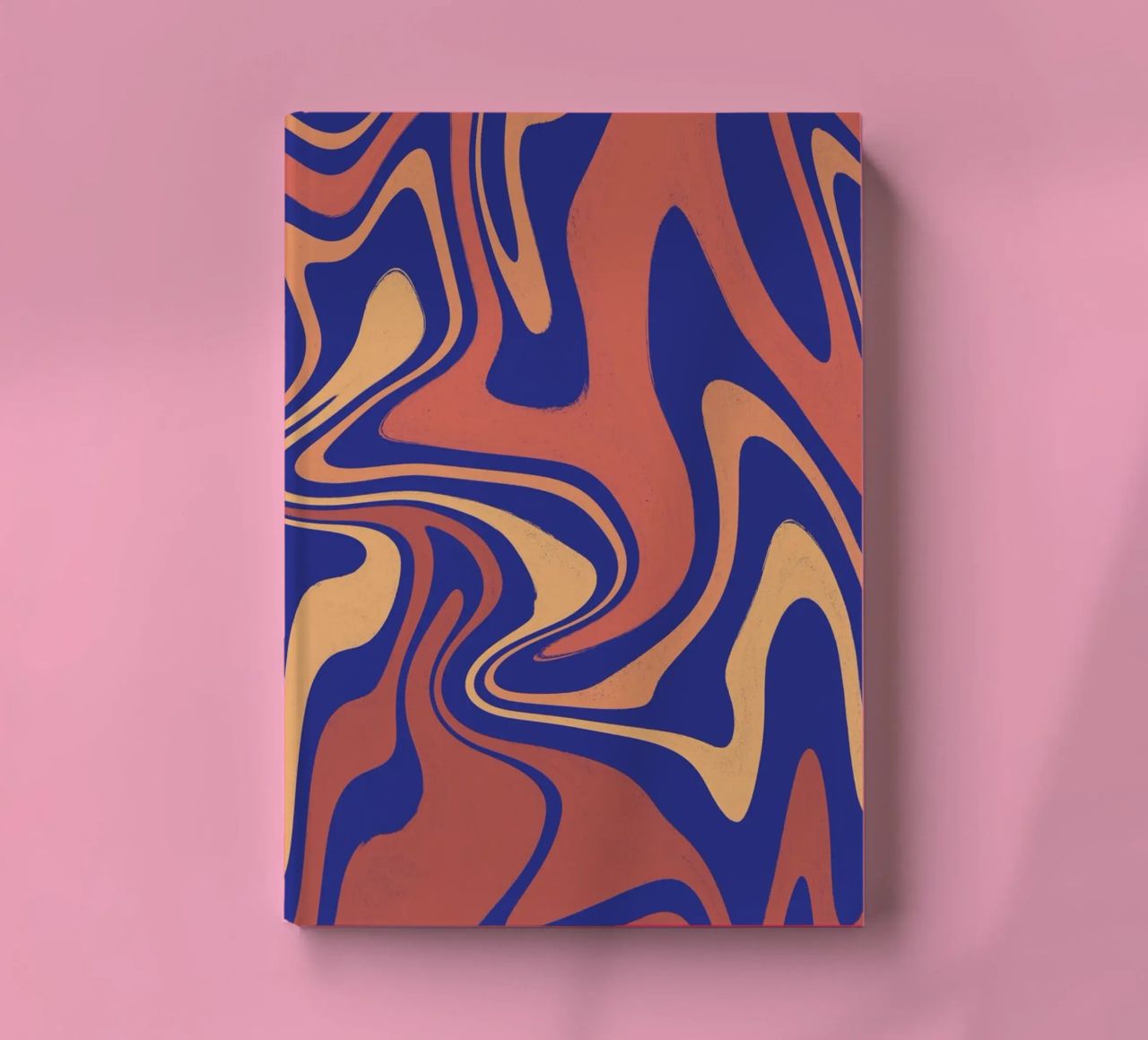 Fluid lines pattern 08 notebook by Little Dean