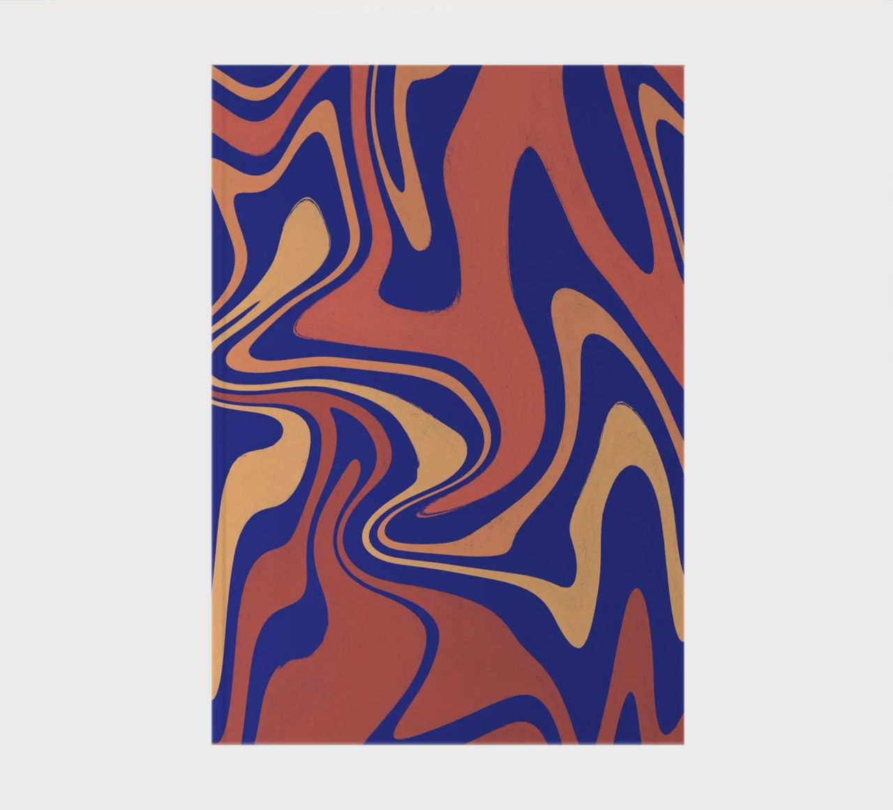 Fluid lines pattern 08 notebook by Little Dean