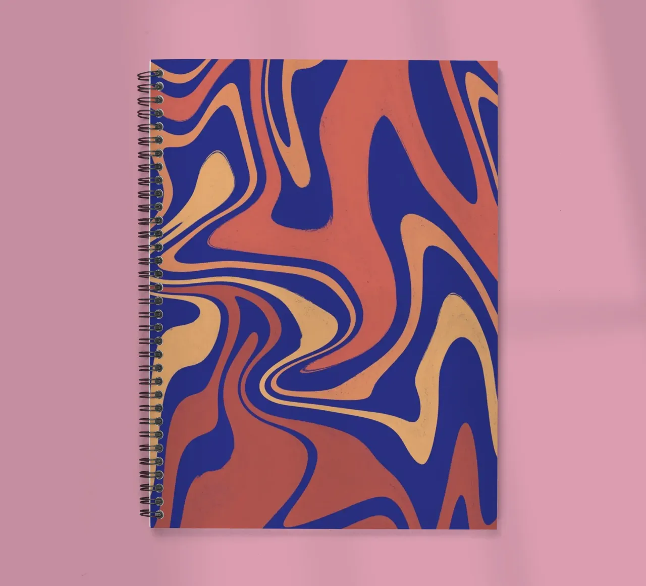 Fluid lines pattern 08 spiral notebook by Little Dean