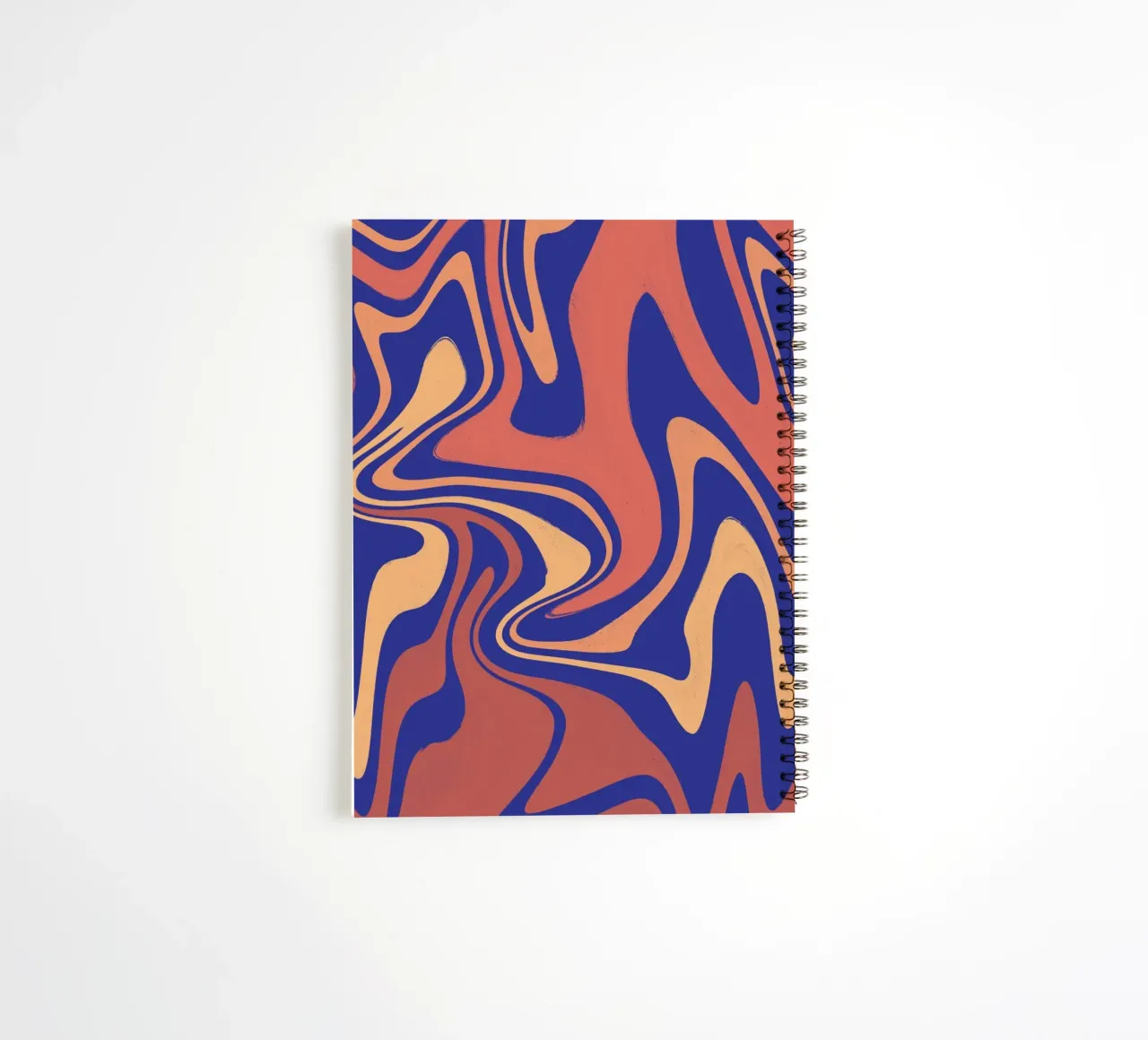 Fluid lines pattern 08 spiral notebook by Little Dean