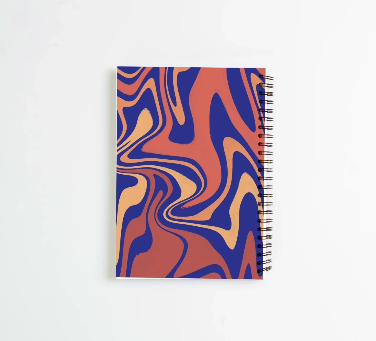 Fluid lines pattern 08 spiral notebook by Little Dean