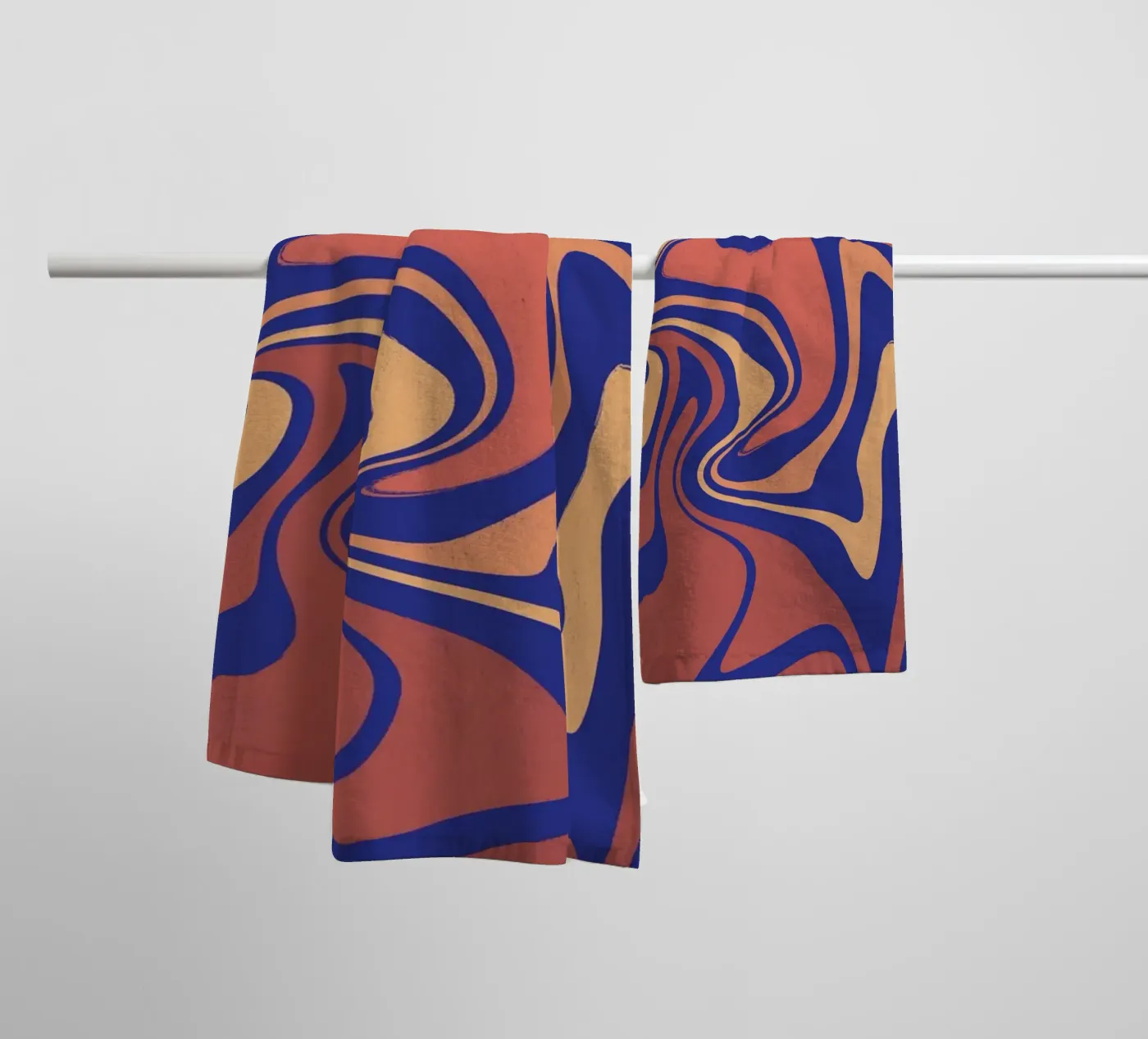 Fluid lines pattern 08 towel by Little Dean