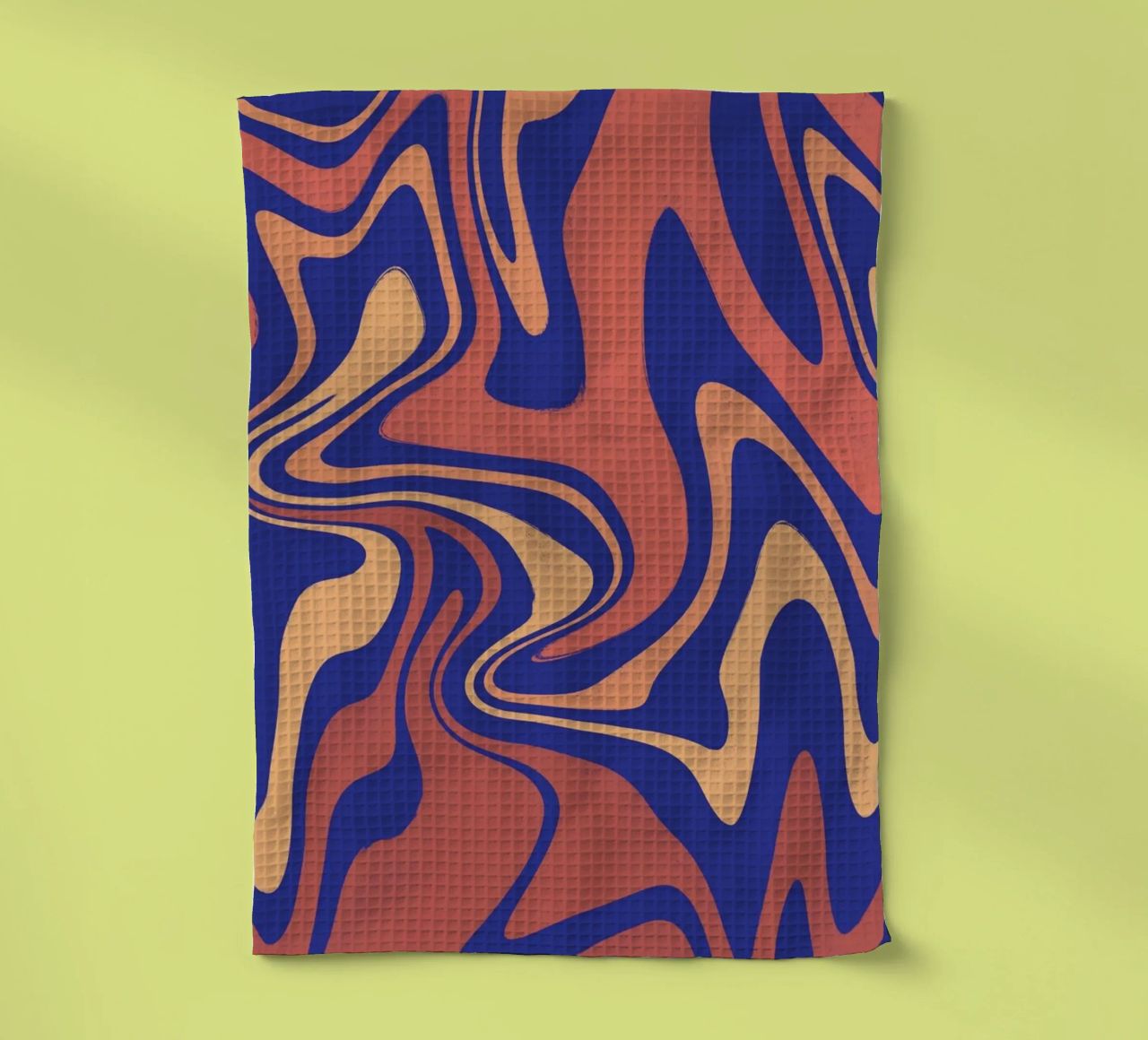 Fluid lines pattern 08 tea towel by Little Dean