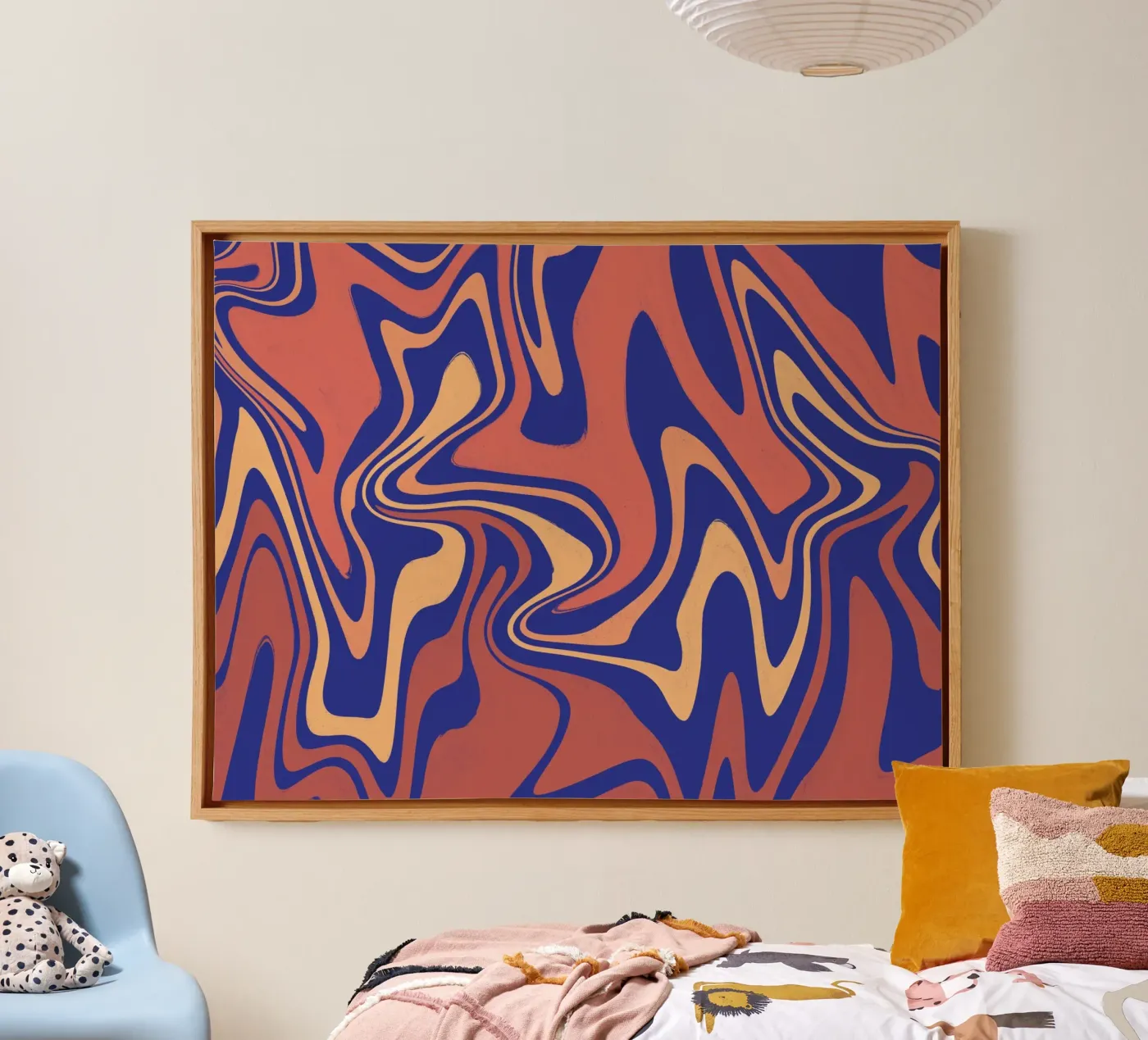 Fluid lines pattern 08 canvas by Little Dean