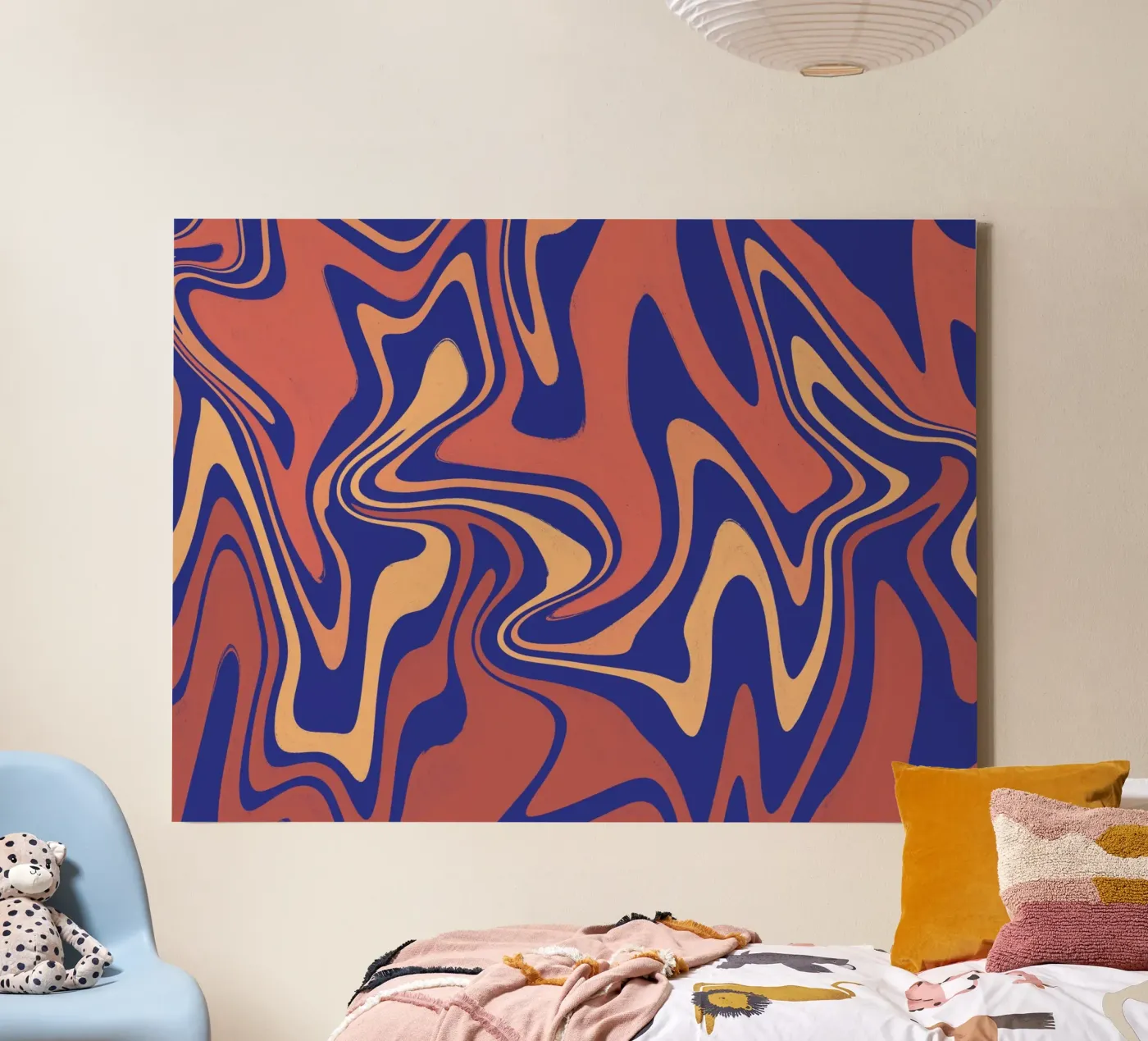 Fluid lines pattern 08 canvas by Little Dean