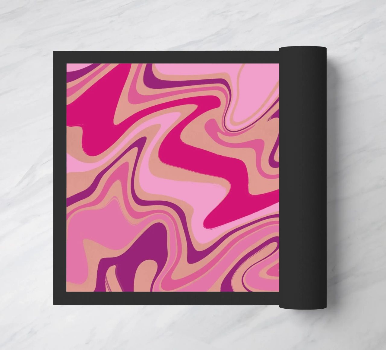Fluid lines pattern 09 doormat by Little Dean