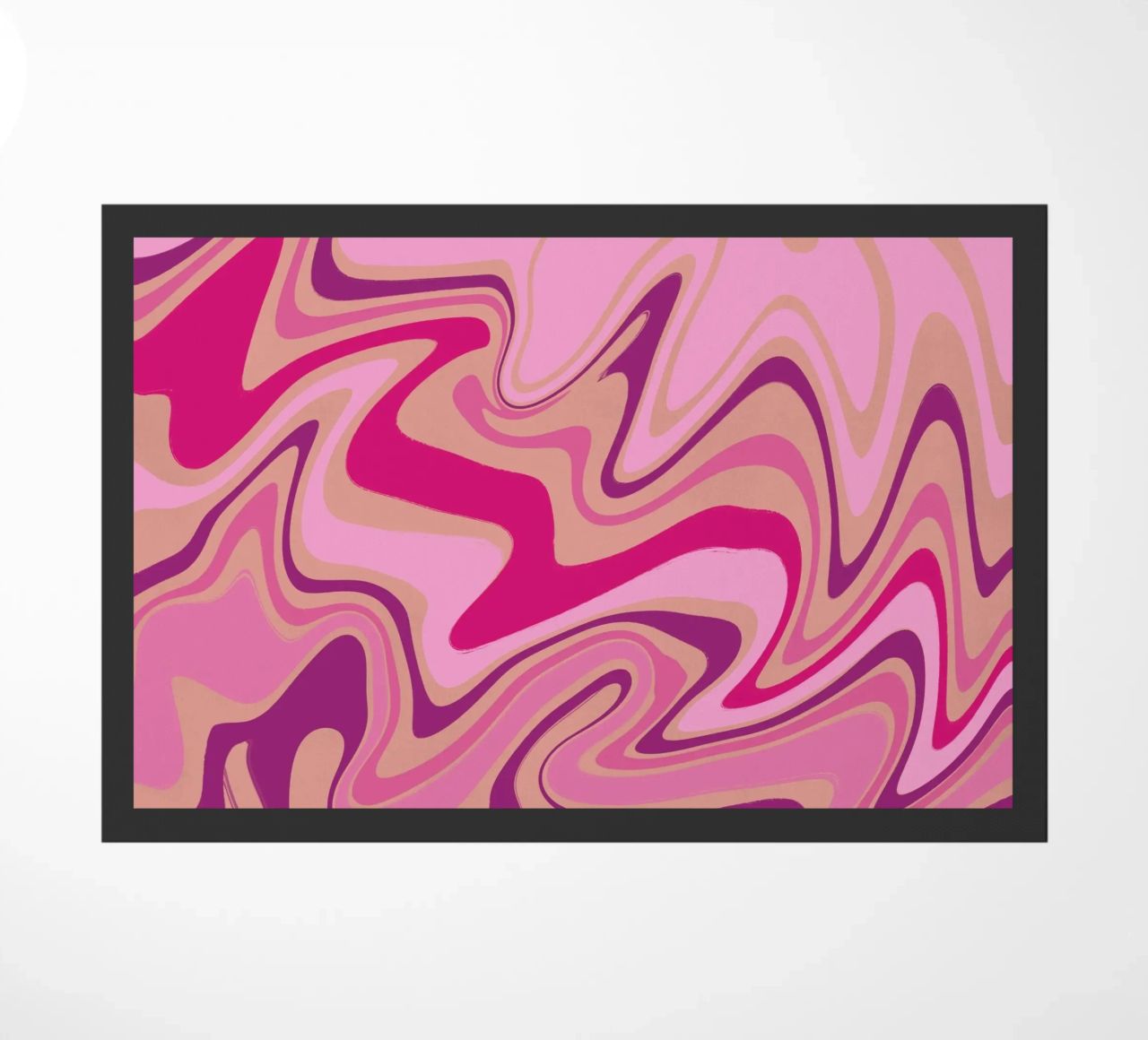 Fluid lines pattern 09 doormat by Little Dean