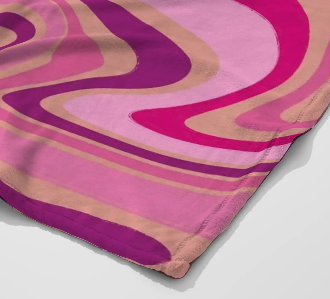 Fluid lines pattern 09 fleece blanket by Little Dean