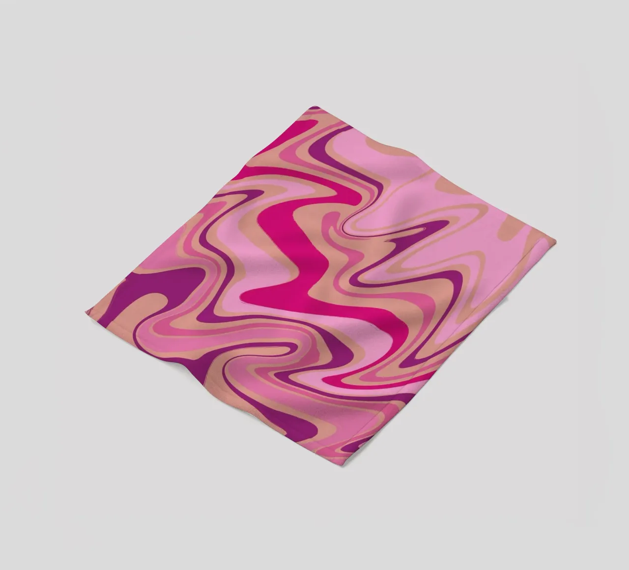 Fluid lines pattern 09 fleece blanket by Little Dean