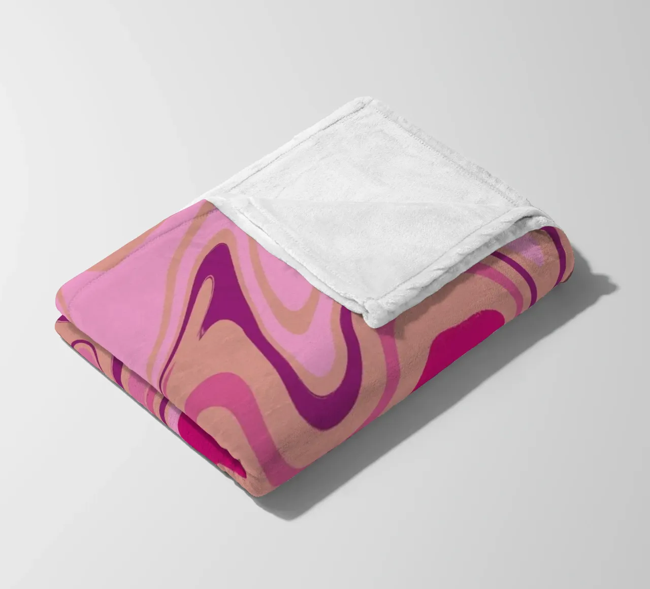Fluid lines pattern 09 fleece blanket by Little Dean