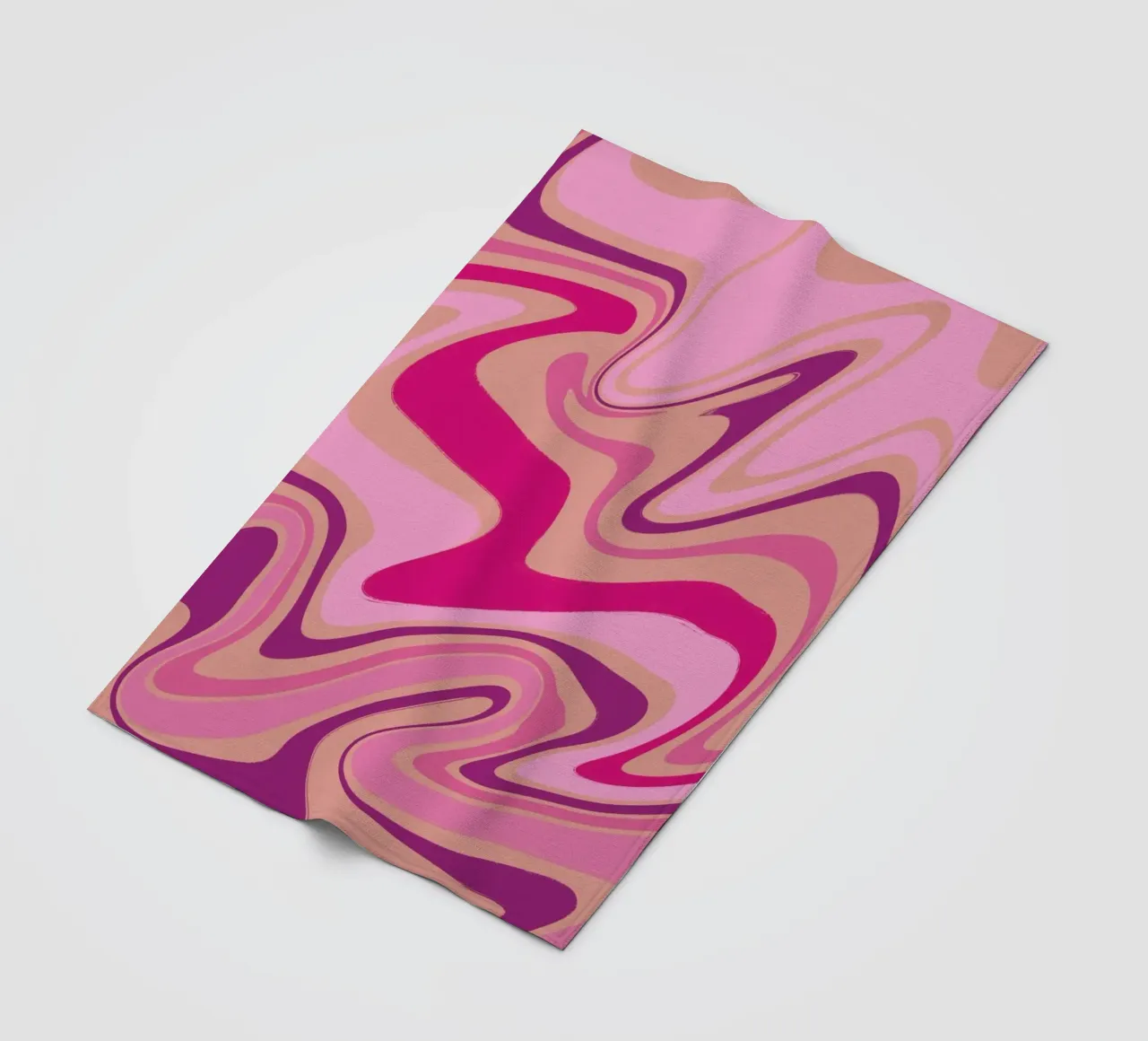 Fluid lines pattern 09 fleece blanket by Little Dean