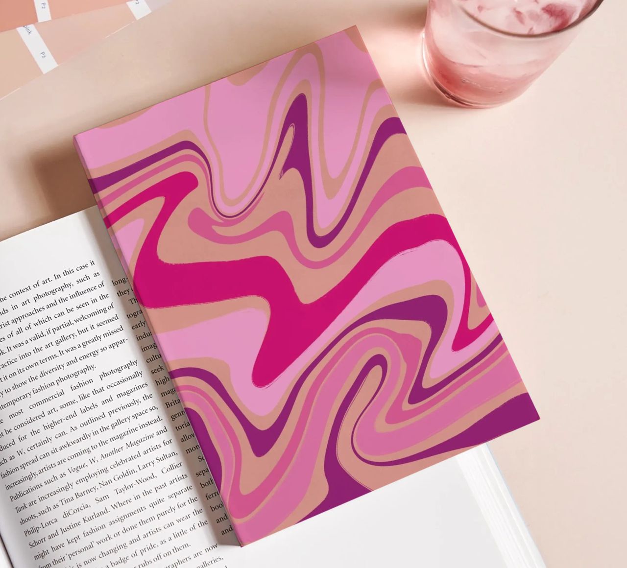 Fluid lines pattern 09 notebook by Little Dean