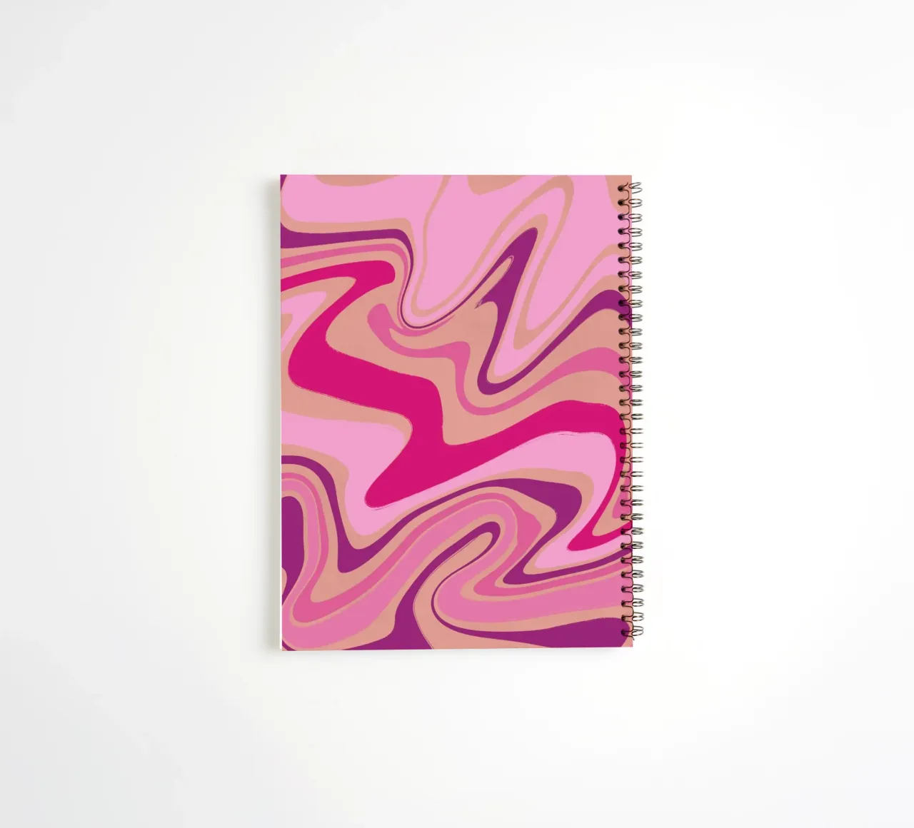Fluid lines pattern 09 spiral notebook by Little Dean