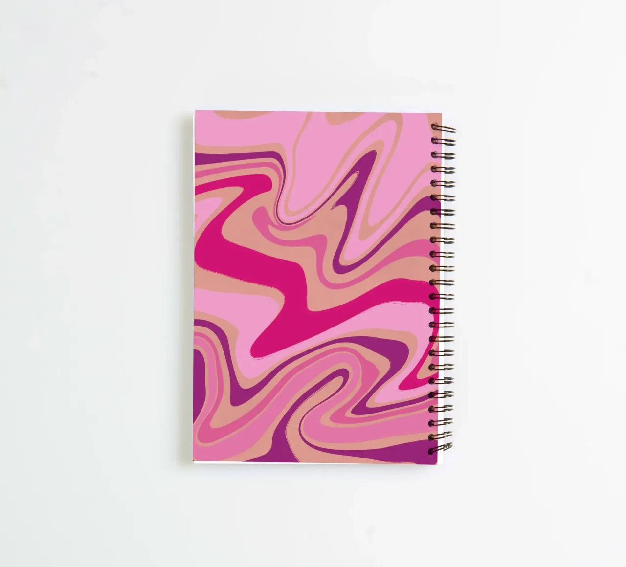 Fluid lines pattern 09 spiral notebook by Little Dean