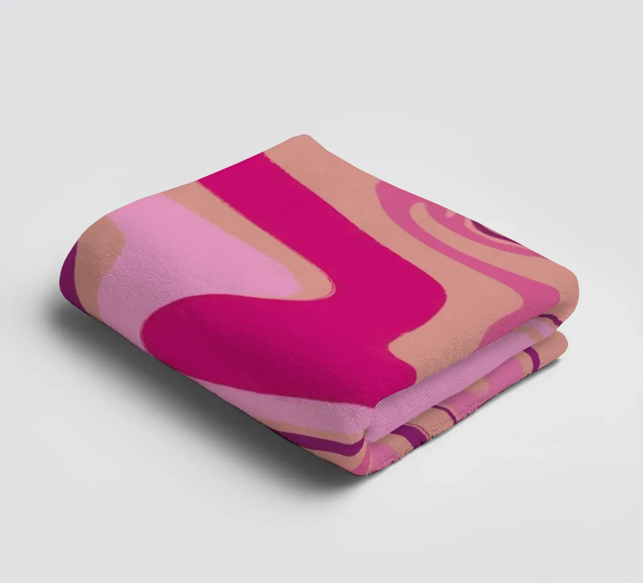 Fluid lines pattern 09 towel by Little Dean