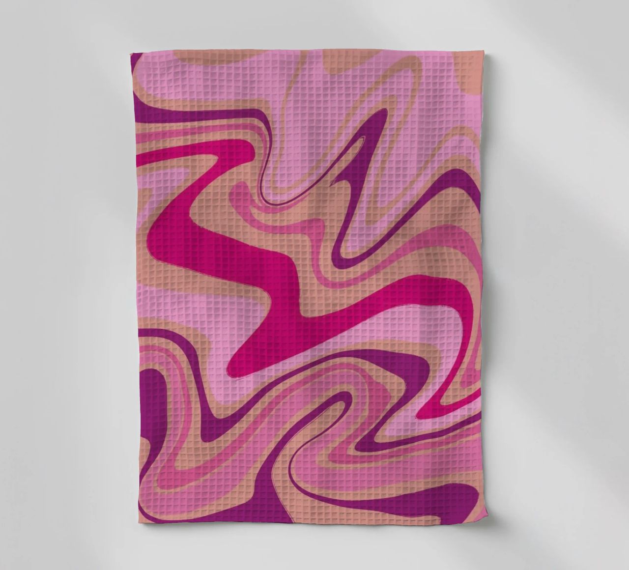 Fluid lines pattern 09 tea towel by Little Dean