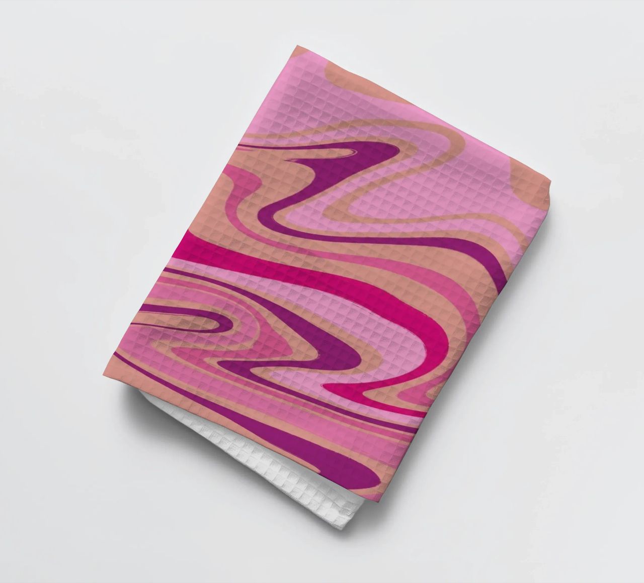 Fluid lines pattern 09 tea towel by Little Dean
