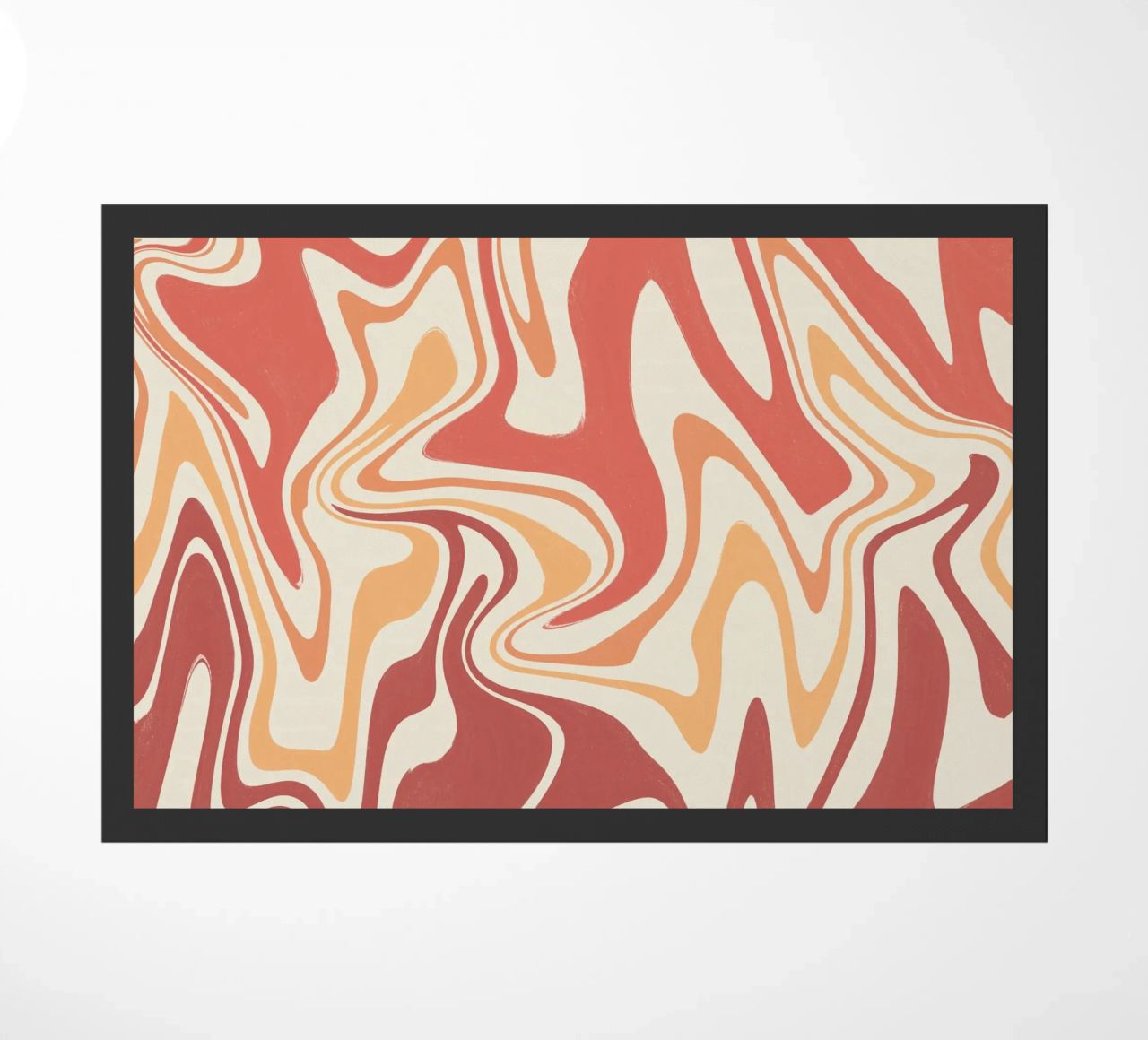 Fluid lines pattern 10 doormat by Little Dean