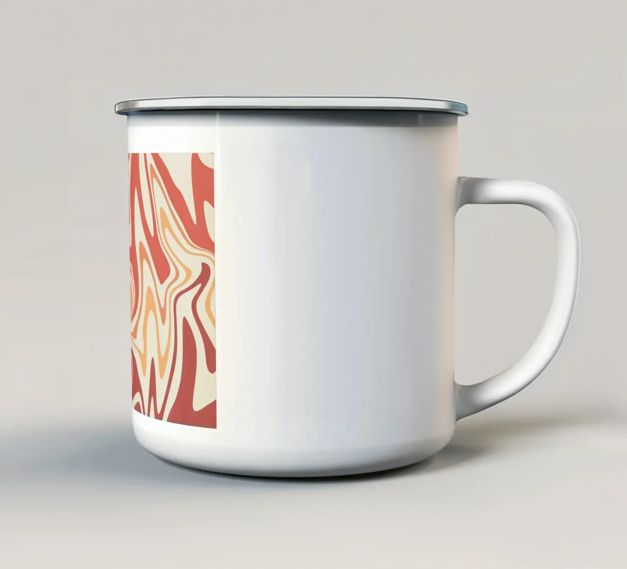 Muster der Flüssigkeitsleitungen 10 Emaille Tasse von Little Dean