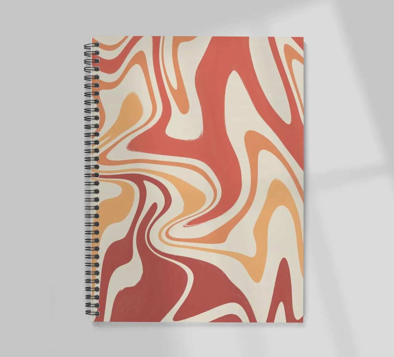 Fluid lines pattern 10 spiral notebook by Little Dean
