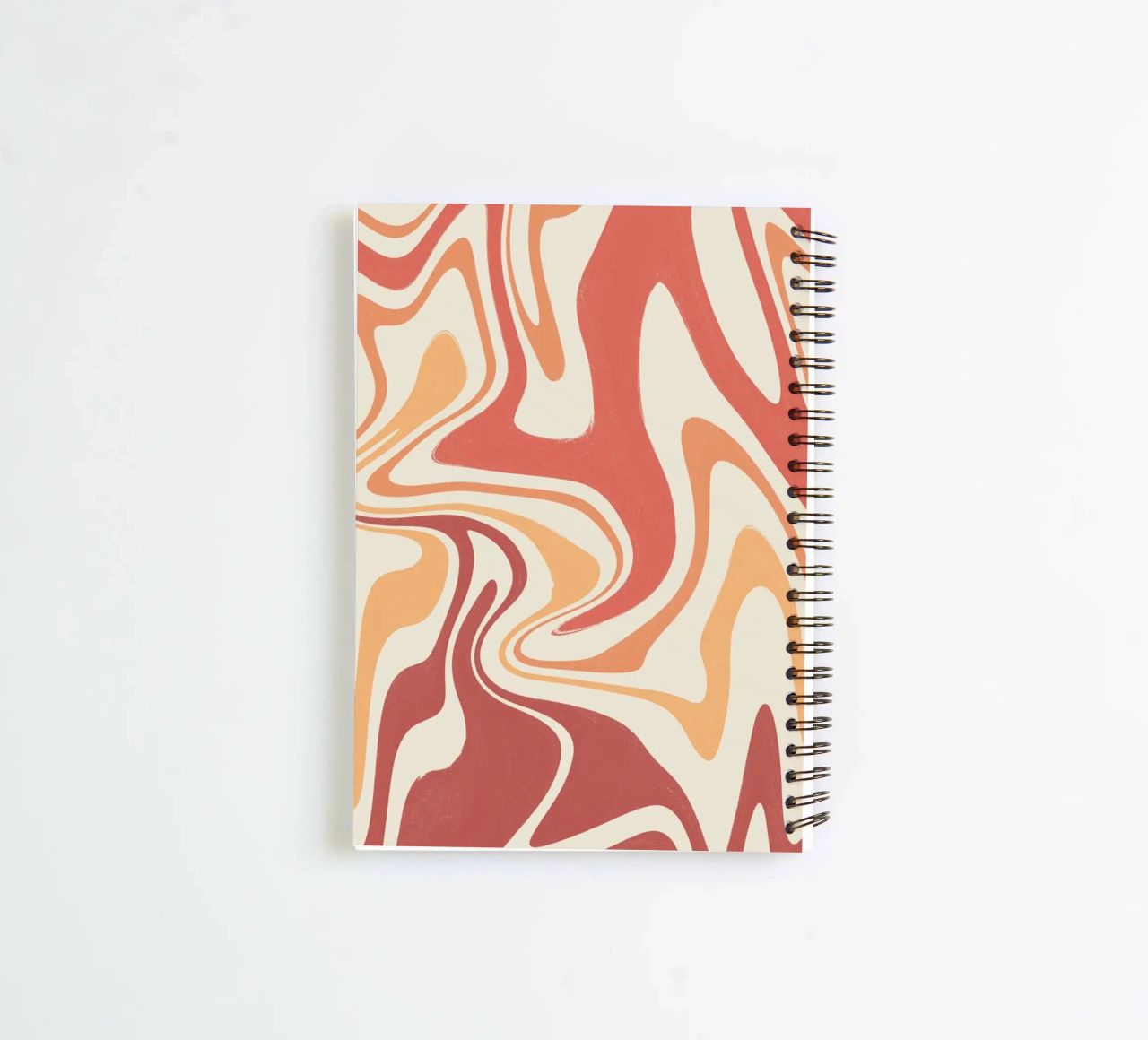 Fluid lines pattern 10 spiral notebook by Little Dean