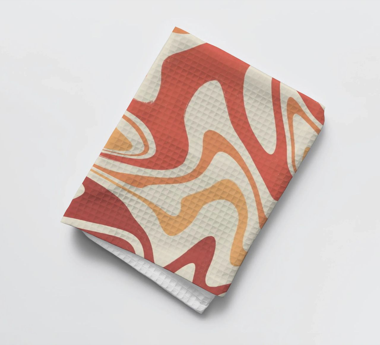 Fluid lines pattern 10 tea towel by Little Dean