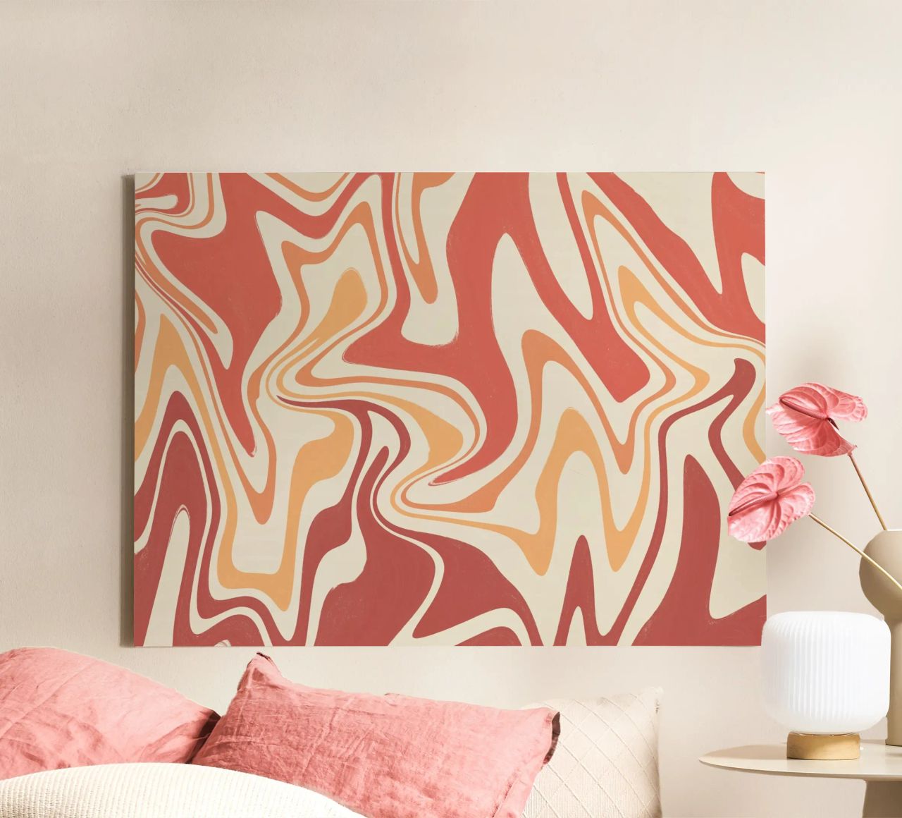 Fluid lines pattern 10 canvas by Little Dean