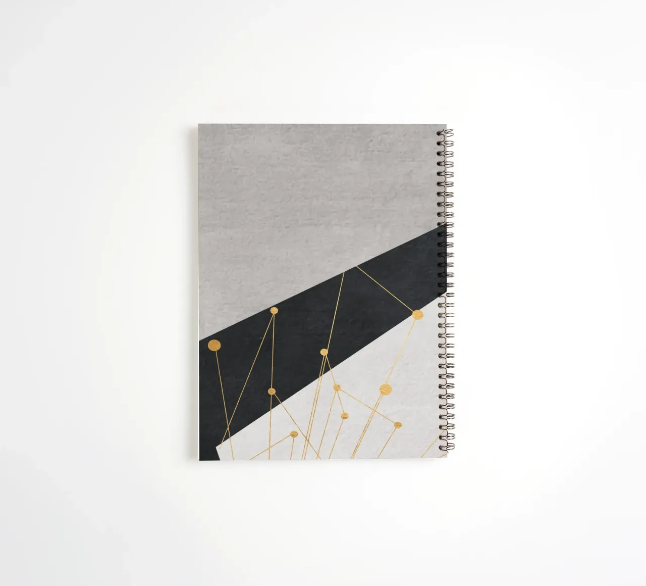 abstract geometric star 2 spiral notebook by vintageshop