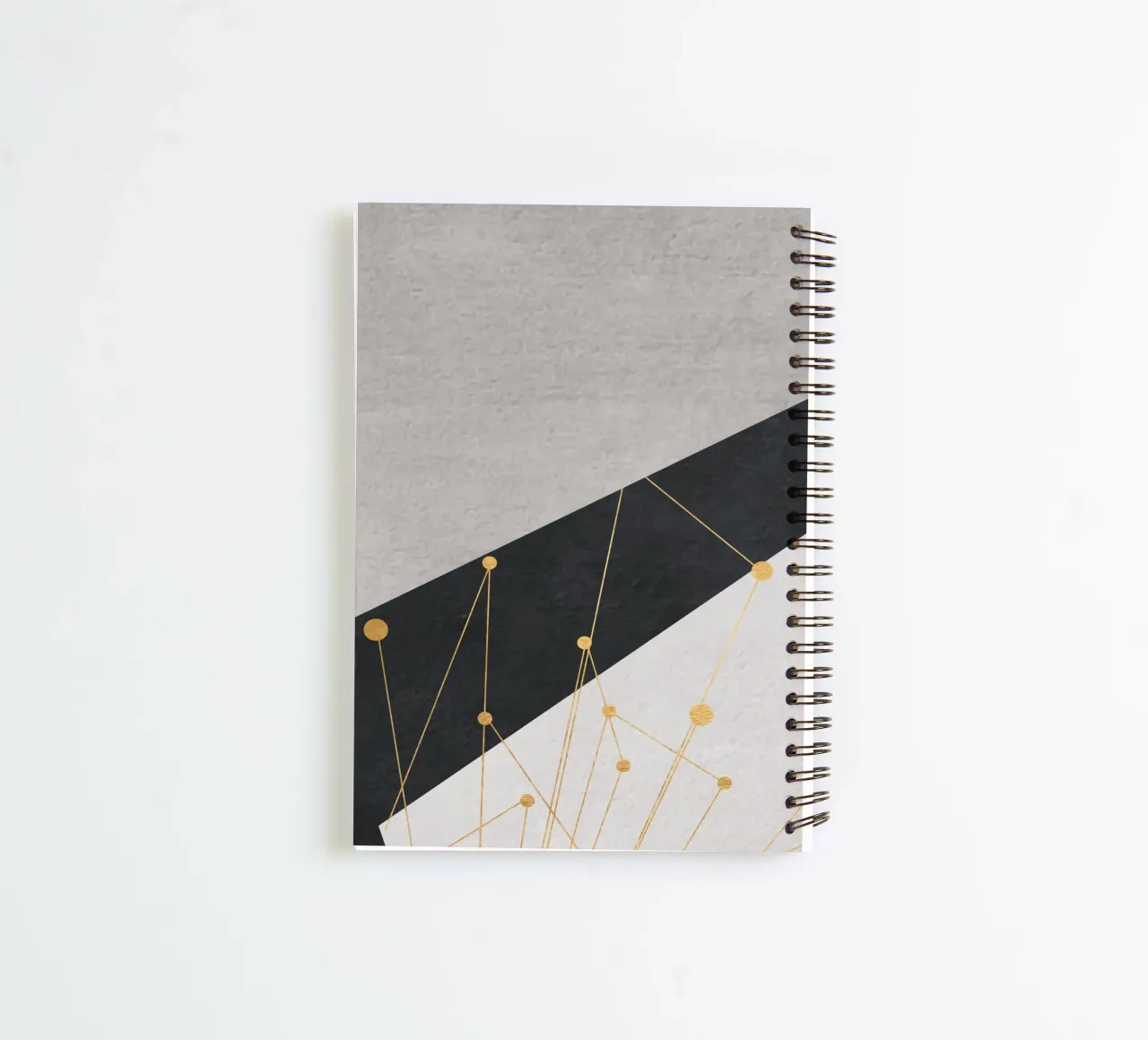 abstract geometric star 2 spiral notebook by vintageshop