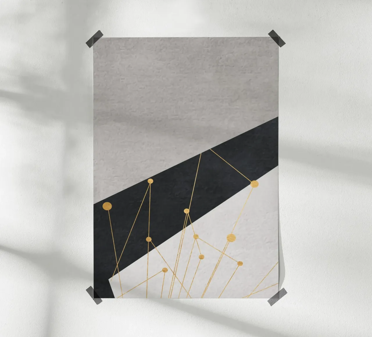 abstract geometric star 2 carta hahnemühle da vintageshop