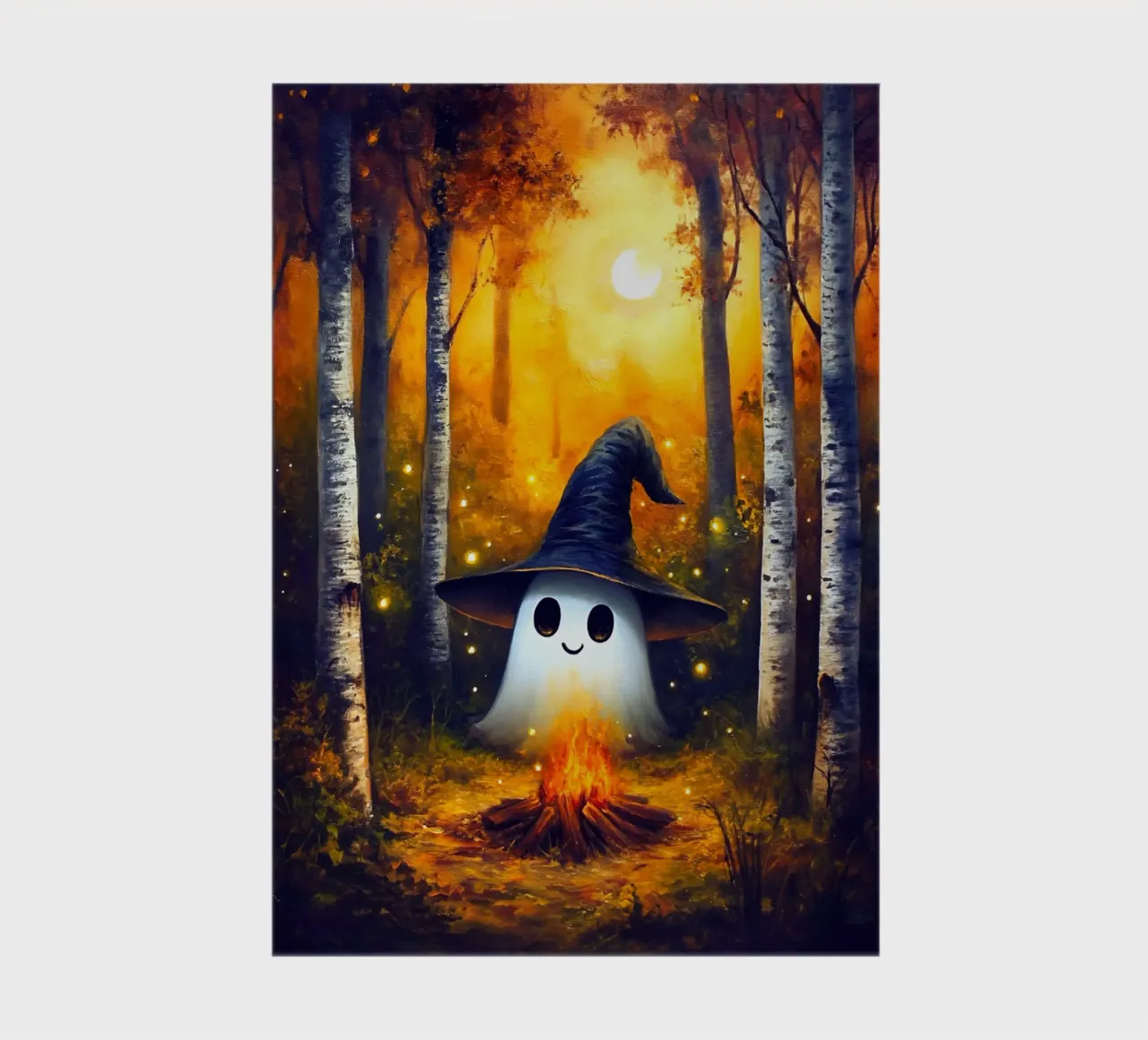 Hoguera fantasma de Halloween cuaderno de Fleur de Lys