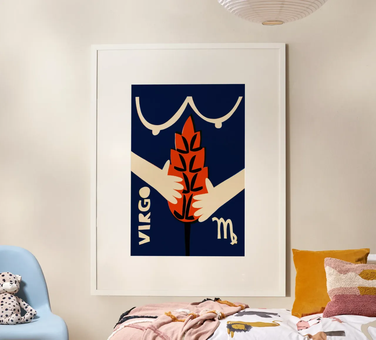 Jungfrau Tierkreiszeichen Poster von Fox & Velvet