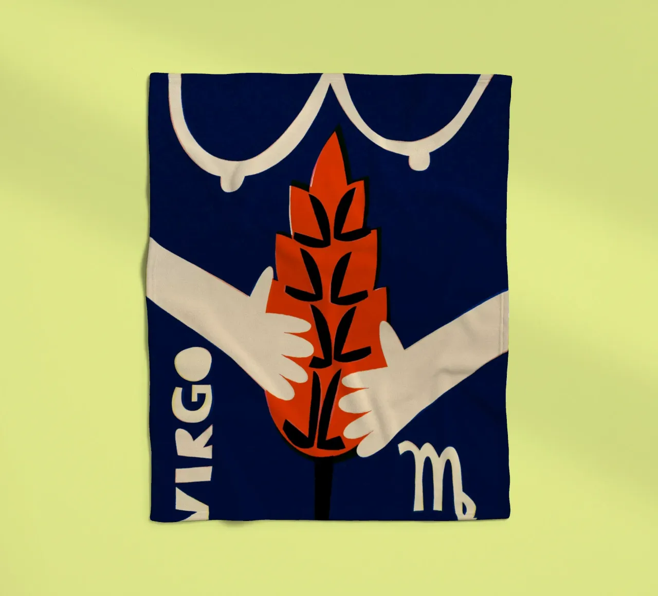 Virgo Zodiac coperta in pile da Fox & Velvet