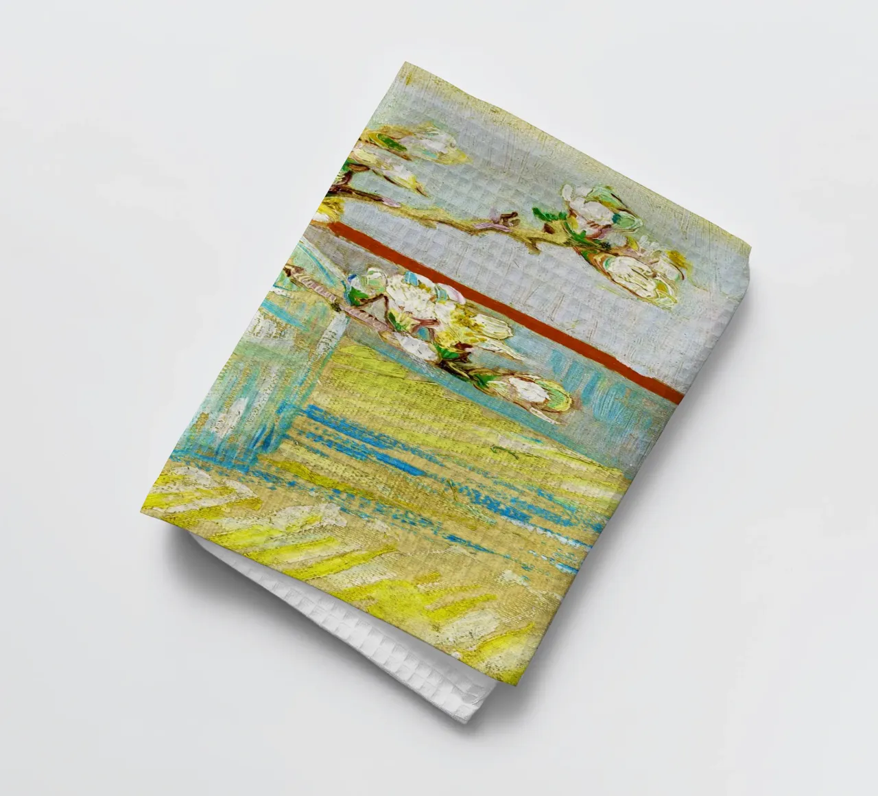 Rametto di mandorlo in fiore in un bicchiere di Van Gogh (1888) canovaccio da cucina da Venus Art