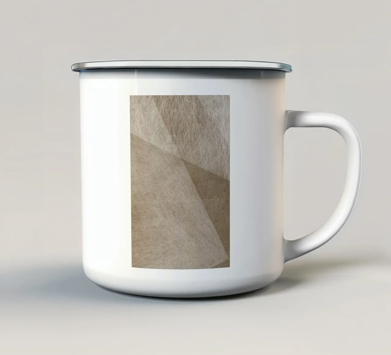 abstract geometric triangles monochrome tazza in smalto da vintageshop