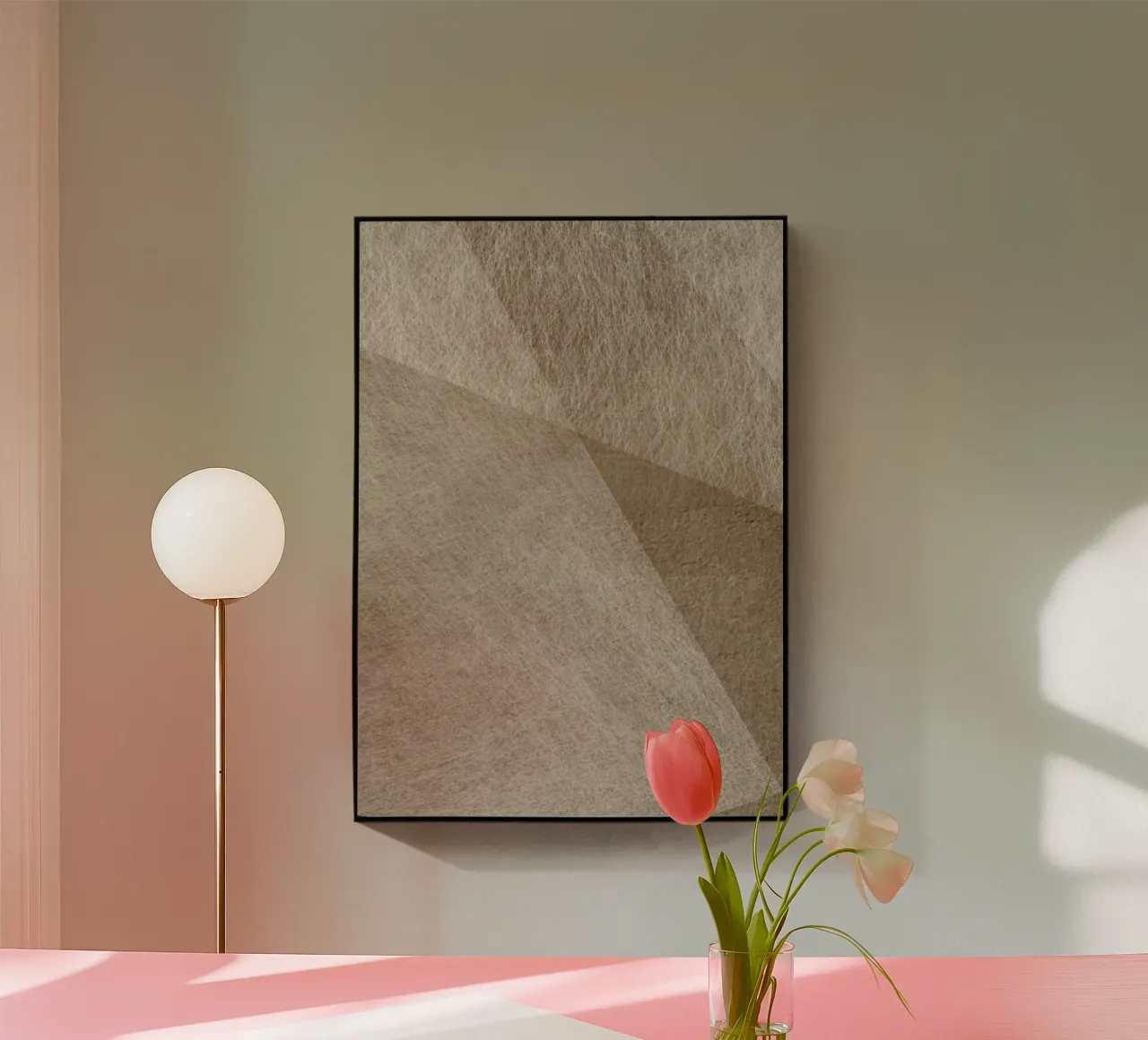 abstract geometric triangles monochrome plexiglass da vintageshop