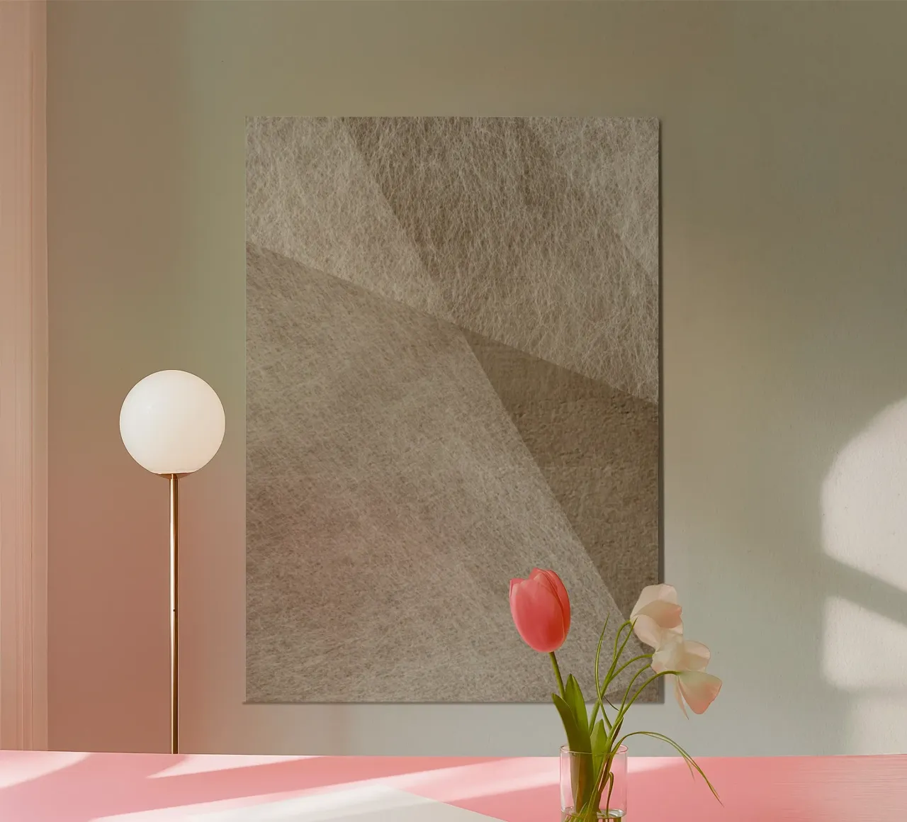 abstract geometric triangles monochrome alluminio dibond da vintageshop