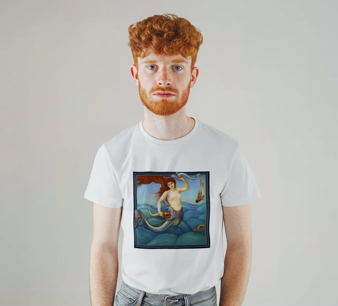 Eine Meeresnymphe von Sir Edward Burne-Jones (1881) T-Shirt von Venus Art
