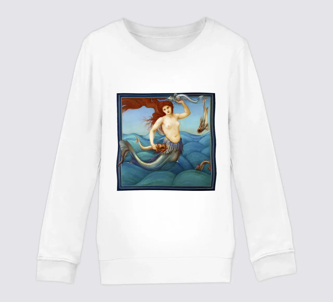 Ninfa marina di Sir Edward Burne-Jones (1881) felpa bambino da Venus Art