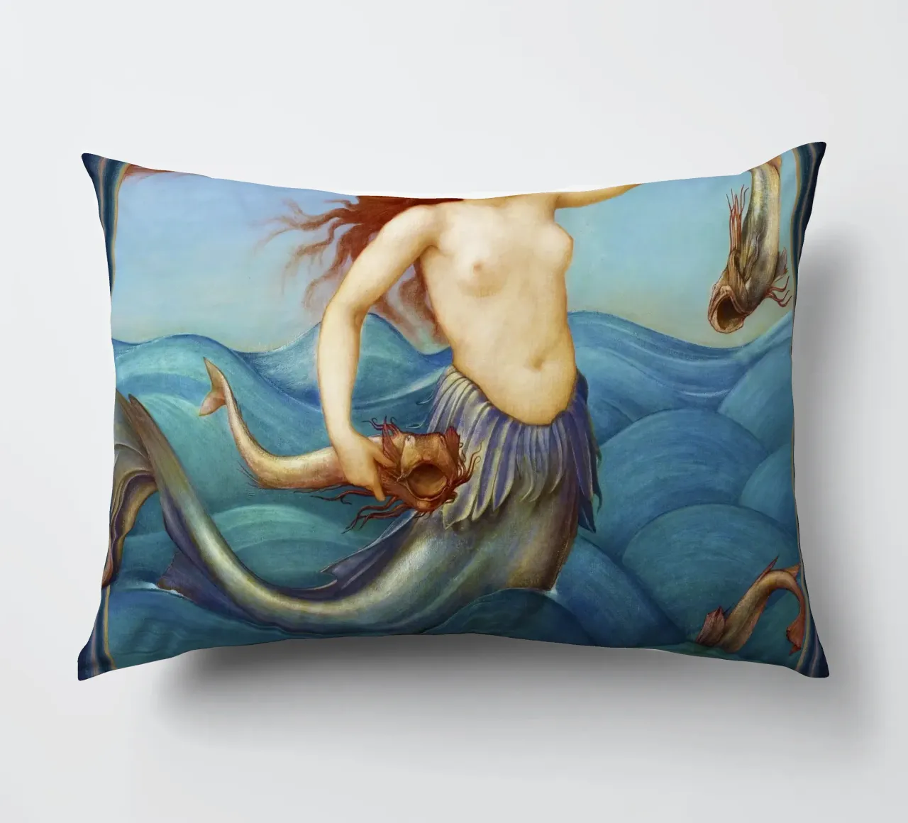 Ninfa marina di Sir Edward Burne-Jones (1881) cuscino da Venus Art