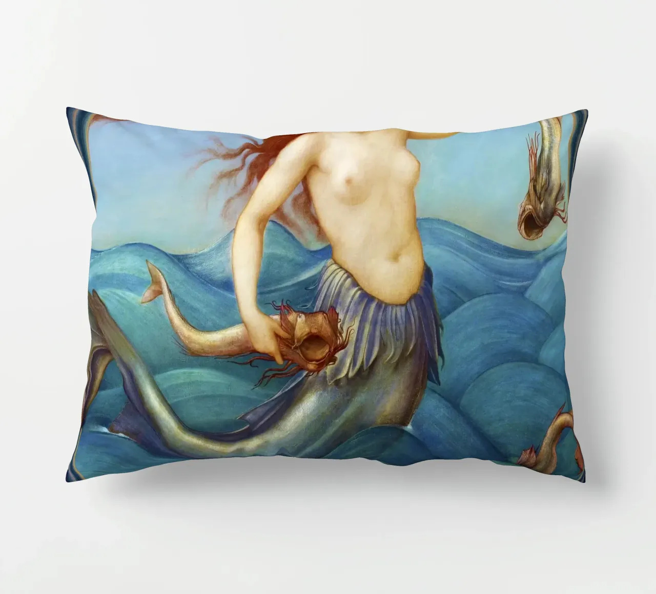 Ninfa marina di Sir Edward Burne-Jones (1881) cuscino da Venus Art