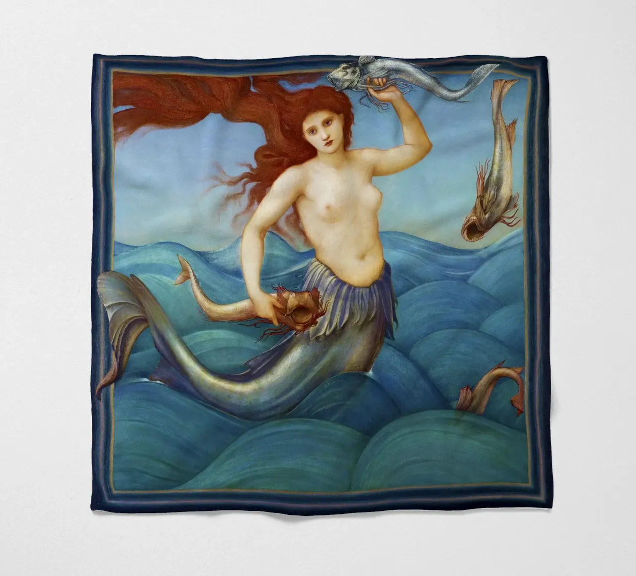 Een zee-nimf door Sir Edward Burne-Jones (1881 fleecedeken van Venus Art