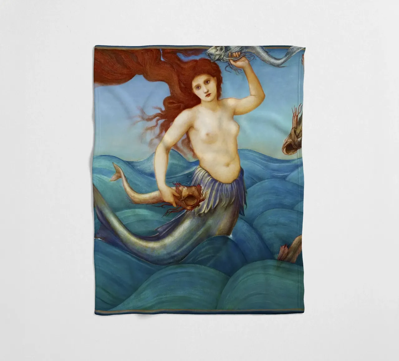 Een zee-nimf door Sir Edward Burne-Jones (1881 fleecedeken van Venus Art