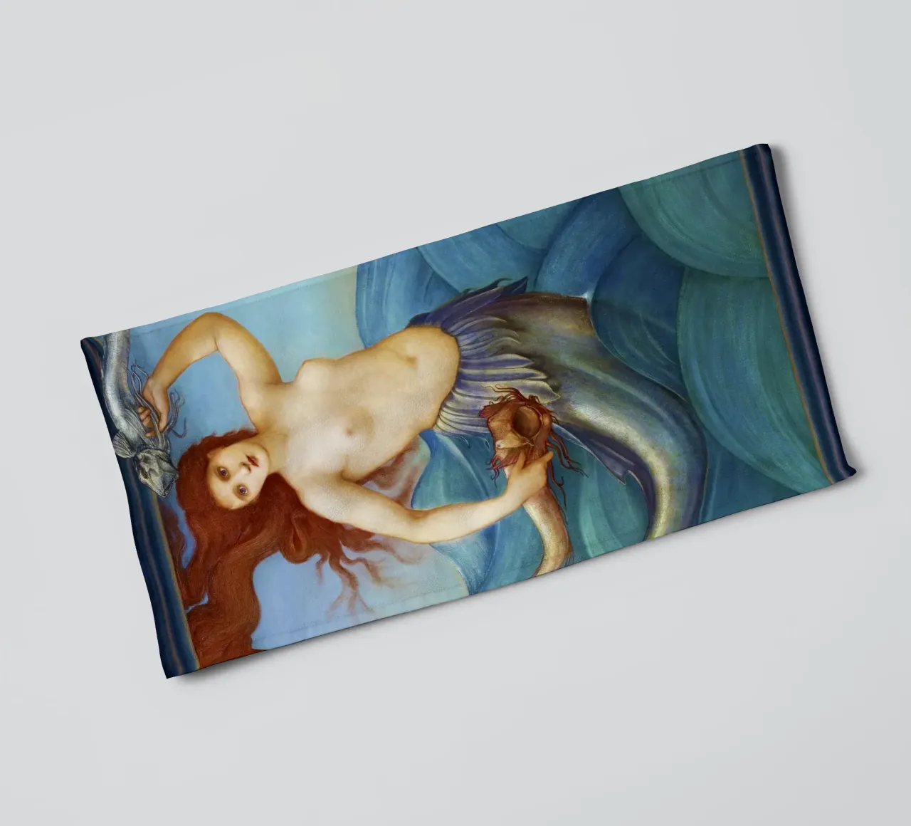 Een zee-nimf door Sir Edward Burne-Jones (1881 badhanddoek van Venus Art